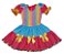 Vestido junino arco iris com brilho infantil - Imagem 1