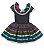 Vestido junino xadrez/poás babado no decote adulto - Imagem 1