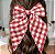 Presilha De Cabelo Feminina Com Laço Grande Xadrez - Imagem 1
