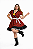 Vestido Junino Plus Size Xadrez Vermelho e Preto com Saia Rodada - Imagem 1