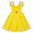 Fantasia Princesa Amarela Infantil Vestido Midi com Saia Delicada - Imagem 2