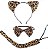 Kit Oncinha Leopardo Plus Size Meia Calça Tiara Gravata e Rabo - Imagem 2