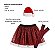 Kit Fantasia Mamãe Noel Ajudante Papai Noel Natal Saia Gorro Meias juvenil - Imagem 2
