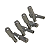 Kit Parafusos Wing Nuts Sextavado Tampa De Válvulas Motor Vw Ap Prata - Imagem 2