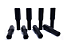 Kit Parafusos Wing Nuts Sextavado Tampa De Válvulas Motor Vw Ap Preto - Imagem 1