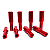 Kit Parafusos Wing Nuts Sextavado Tampa De Válvulas Motor Vw Ap Vermelho - Imagem 2