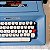 Funcionando - Máquina de Escrever Datilografia Olivetti Studio 46 azul vintage - Imagem 9