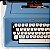 Funcionando - Máquina de Escrever Datilografia Olivetti Studio 46 azul vintage - Imagem 8