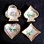 Conjunto Naipes do Baralho antigos  -  pratinhos em porcelanas - Imagem 4