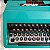Funcionando Máquina De Escrever Olivetti Studio 45 Verde com Case - Imagem 7