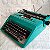 Funcionando Máquina De Escrever Olivetti Studio 45 Verde com Case - Imagem 4