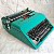 Funcionando Máquina De Escrever Olivetti Studio 45 Verde com Case - Imagem 2