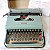 Funcionando Máquina de Escrever Datilografia Olivetti Lettera 22 verde Clarice Lispector - Imagem 13