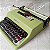 Funcionando Máquina De Escrever Olivetti Lettera 32 Verde - Imagem 3