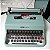 Funcionando Máquina De Escrever Olivetti Lettera 32 verde - Imagem 16