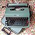 Funcionando Máquina De Escrever Olivetti Lettera 32 verde - Imagem 2