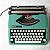 Funcionando Máquina De Escrever Datilografia Olivetti Lettera 82 Verde - Imagem 1