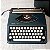 Funcionando Máquina De Escrever Olivetti Lettera 82 Azul Marinho Typewriter - Imagem 4