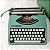 Máquina De Escrever Datilografia Verde Olivetti Lettera 82 Funcionando - Imagem 1