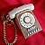 Decoração Telefone Button Made in Japan cor Creme - Imagem 1