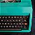 Funcionando Máquina De Escrever Olivetti Studio 45 Verde com Case - Imagem 11