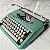 Funcionando Máquina De Escrever Datilografia Verde Olivetti Lettera 82 - Imagem 5