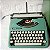 Funcionando Máquina De Escrever Datilografia Verde Olivetti Lettera 82 - Imagem 1