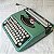 FUNCIONANDO Máquina De Escrever Datilografia Olivetti Lettera 82 verde - Imagem 4