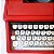 Funcionando Máquina De Escrever Olivetti Dora Vermelha Vintage - Imagem 7