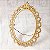 MOLDURA Porta - retrato oval clássico em metal trabalhado dourado - Imagem 1