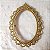 MOLDURA Porta - retrato oval clássico em metal trabalhado dourado - Imagem 4