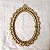 MOLDURA Porta - retrato oval clássico em metal trabalhado dourado - Imagem 2