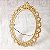 MOLDURA Porta - retrato oval clássico em metal trabalhado dourado - Imagem 5