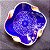 Cinzeiro em porcelana azul e dourado decorado 10cm - VINTAGE - Imagem 1