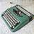 FUNCIONANDO Máquina De Escrever Datilografia Olivetti Lettera 82 verde - Imagem 3