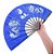 Leque Grande Dragão Chinês Cores Vermelho Preto Azul - Dança Kung Fu Tai Chi Chuan Oriental - Imagem 6