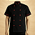 Dolmã Chef De Cozinha Preto Com Vermelho Poliéster - Dolma Masculina e Feminina - Imagem 1