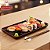 Bandeja Para Sushi Antiderrapante Retangular 38x28cm - Elegância em Preto e Vermelho Para Restaurante Japonês Bandeja Japonesa P - Imagem 3