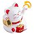 GATO DA SORTE Chama Fortuna Prosperidade 8cm Cor Branco Balança a Pata - Maneki Neko Decoração - Imagem 2