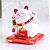 GATO DA SORTE Chama Fortuna Prosperidade 8cm Cor Branco Balança a Pata - Maneki Neko Decoração - Imagem 1