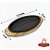 CHAPA PARA TEPPAN Oval Para Restaurantes Ferro Fundido com Base de Madeira Teppanyaki Ganrai - Imagem 6