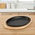 CHAPA PARA TEPPAN Oval Para Restaurantes Ferro Fundido com Base de Madeira Teppanyaki Ganrai - Imagem 1