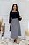 Saia Midi tricot xadrex - Imagem 3