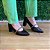 Scarpin Salto Bloco Beira Rio Preto c/ Brilho 4241230 - Imagem 1