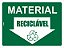 Placa Sinalização de Aviso Material Reciclável - Imagem 1