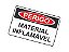 Placa Sinalização Perigo Material Inflamável - Imagem 4