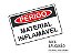 Placa Sinalização Perigo Material Inflamável - Imagem 3