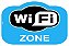Placa Sinalização WIFI Zone Wireless - Imagem 1