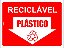 Placa Sinalização Lixo Reciclável Plástico - Imagem 1