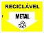 Placa Sinalização Lixo Reciclável Metal - Imagem 1